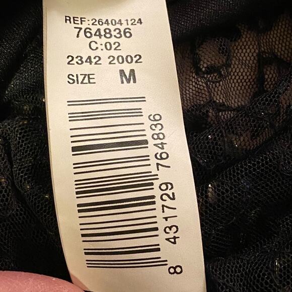 New MNG From Mango Dress Women’s Size 6 Asymmetrical Black Glitzy Evening Gown - Picture 13 of 16